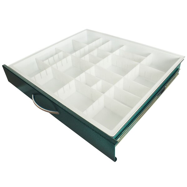 Harloff Premium MDS24 Adjustable Plastic Dividers with Insert Tray, 3 Inch Drawers MD24-TRAYDIV3-P - main